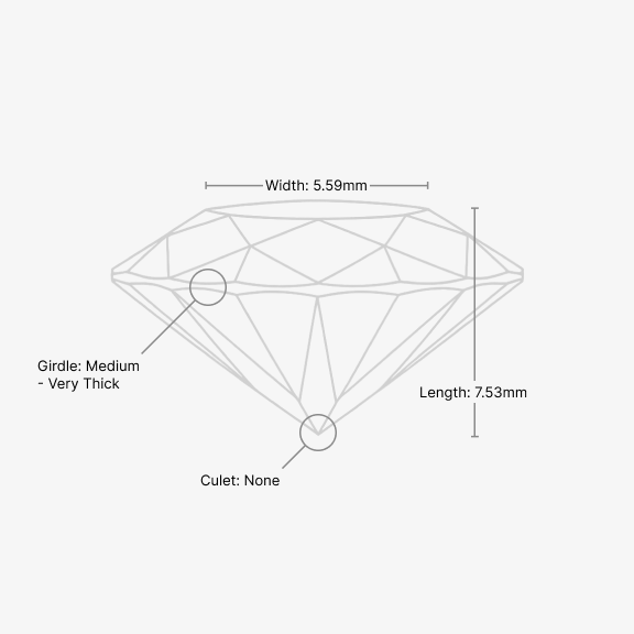 Diamond side view schematic
